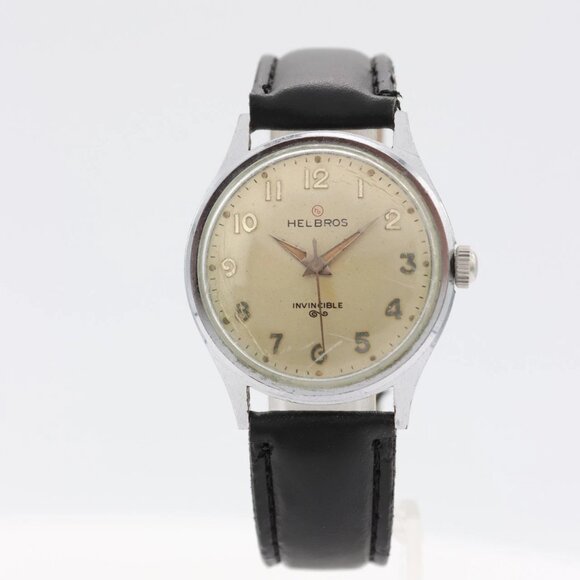 Vintage Helbros Men's Mechanical Wristwatch M-112 Stainless and Chrome - Picture 1 of 5